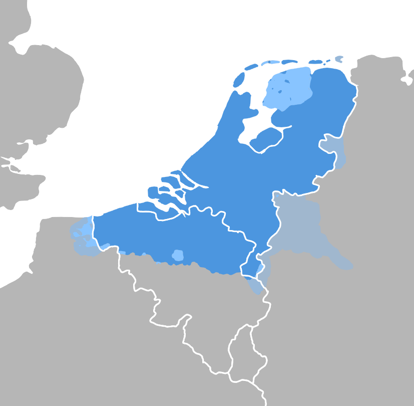 Dutch Language distribution map