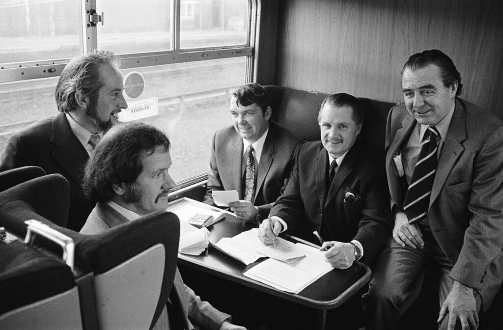 Self-employed of north Wales attending a meeting by the National Federation (1570336)